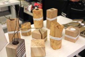 Wooden vases at Printa, Jewish district, Budapest