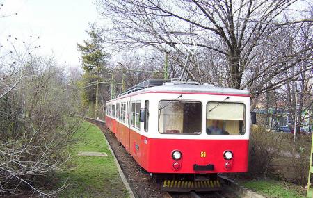 All the trains waiting for the next round, Cog-wheel railway, Budapest