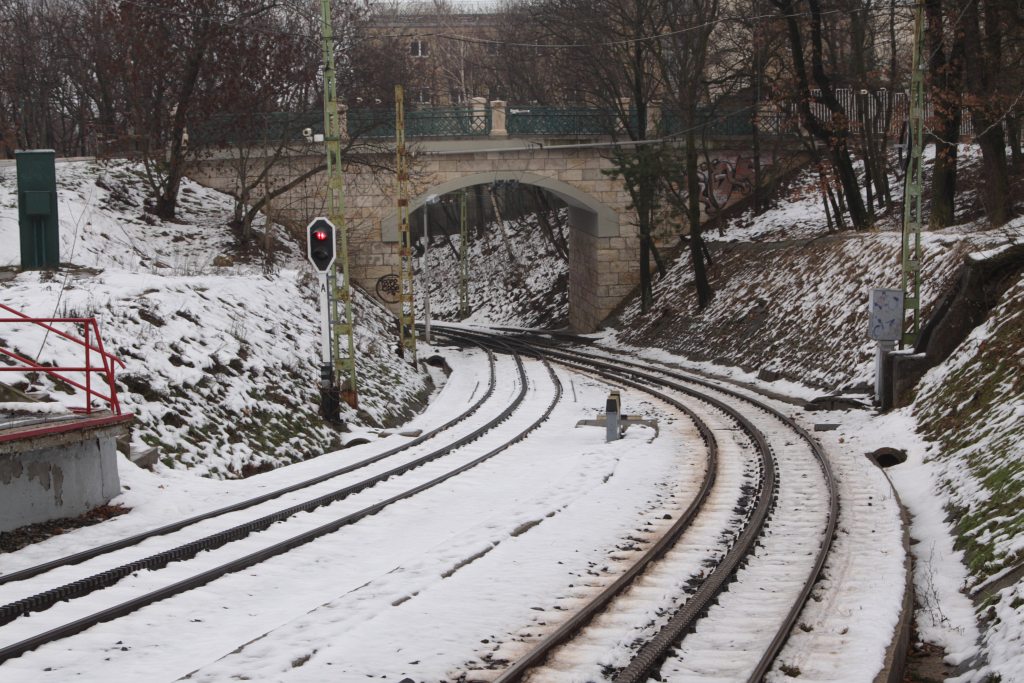 The tracks of the cog-wheel railway, Budapest