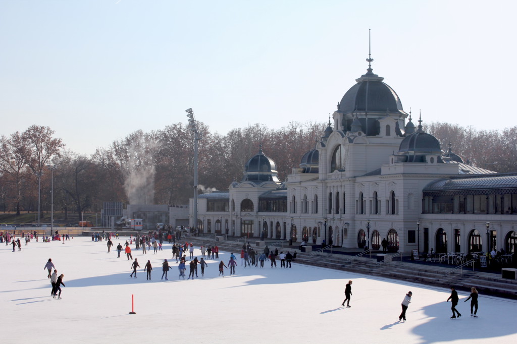 Ice skating in Budapest