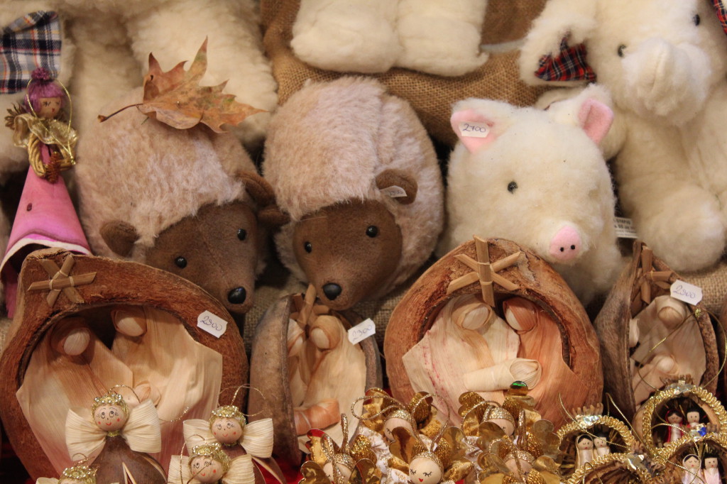 Wool souvenirs at the Budapest Christmas Market