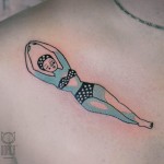 Swimming - Tattoo by Dorca