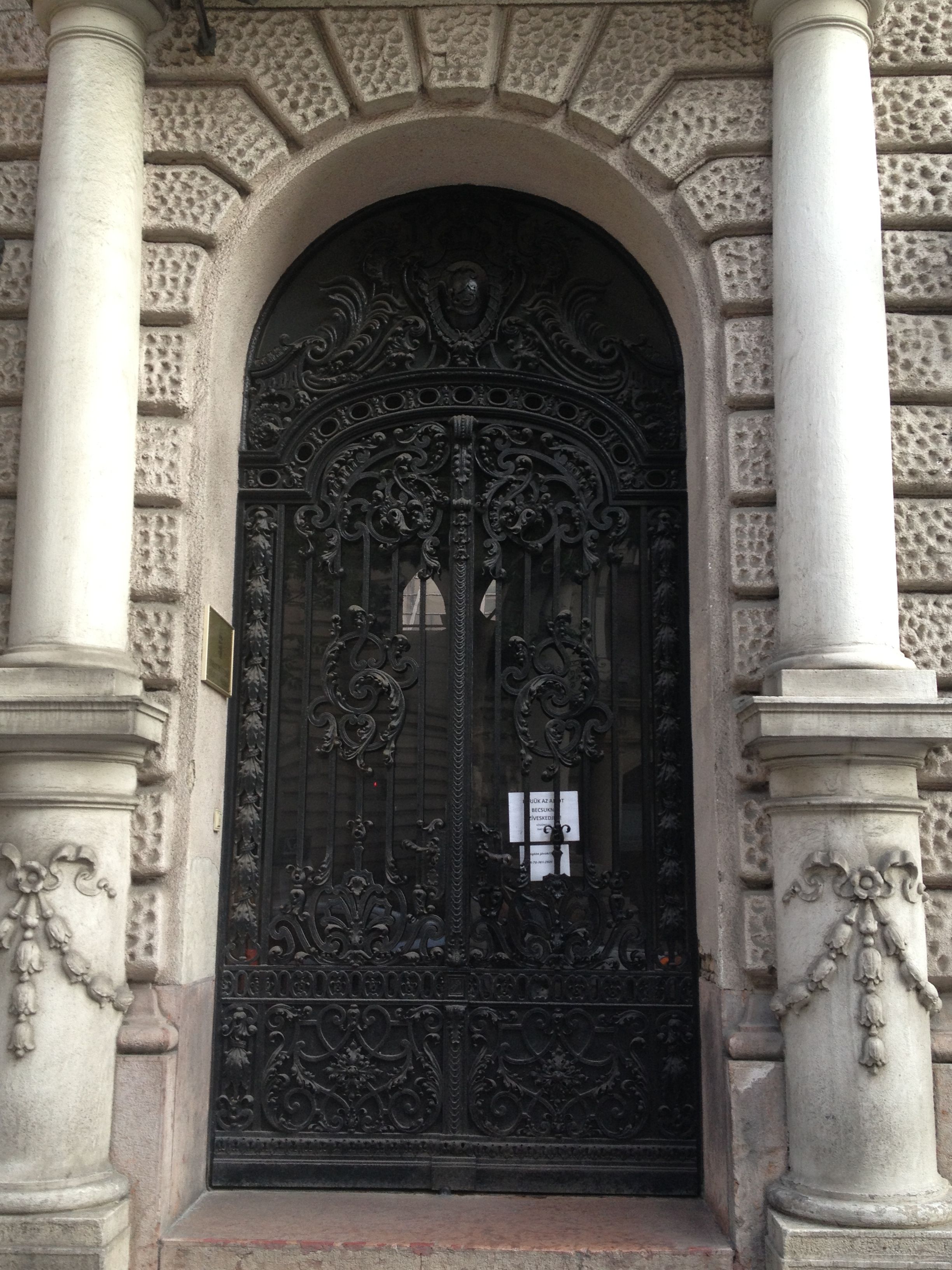 The door of an apartment building, Budapest