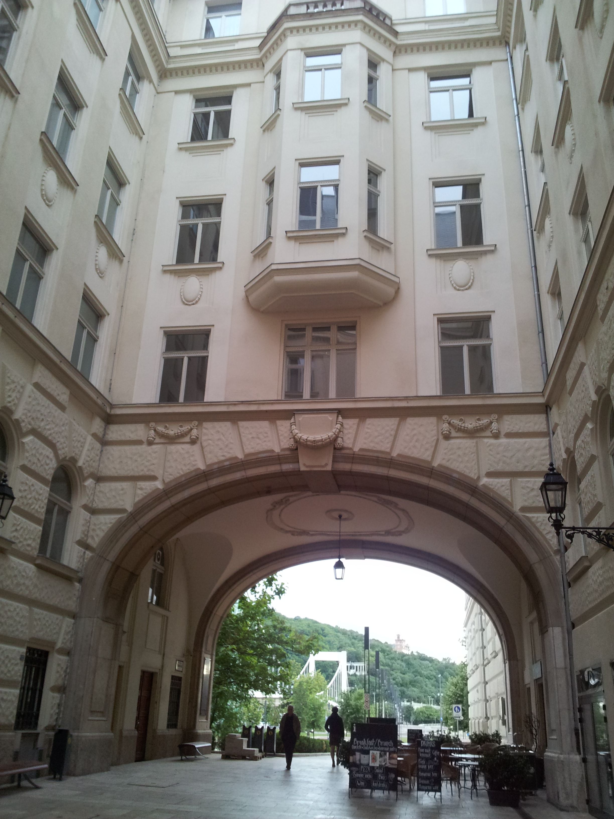 Facade of an apartment building in Budapest