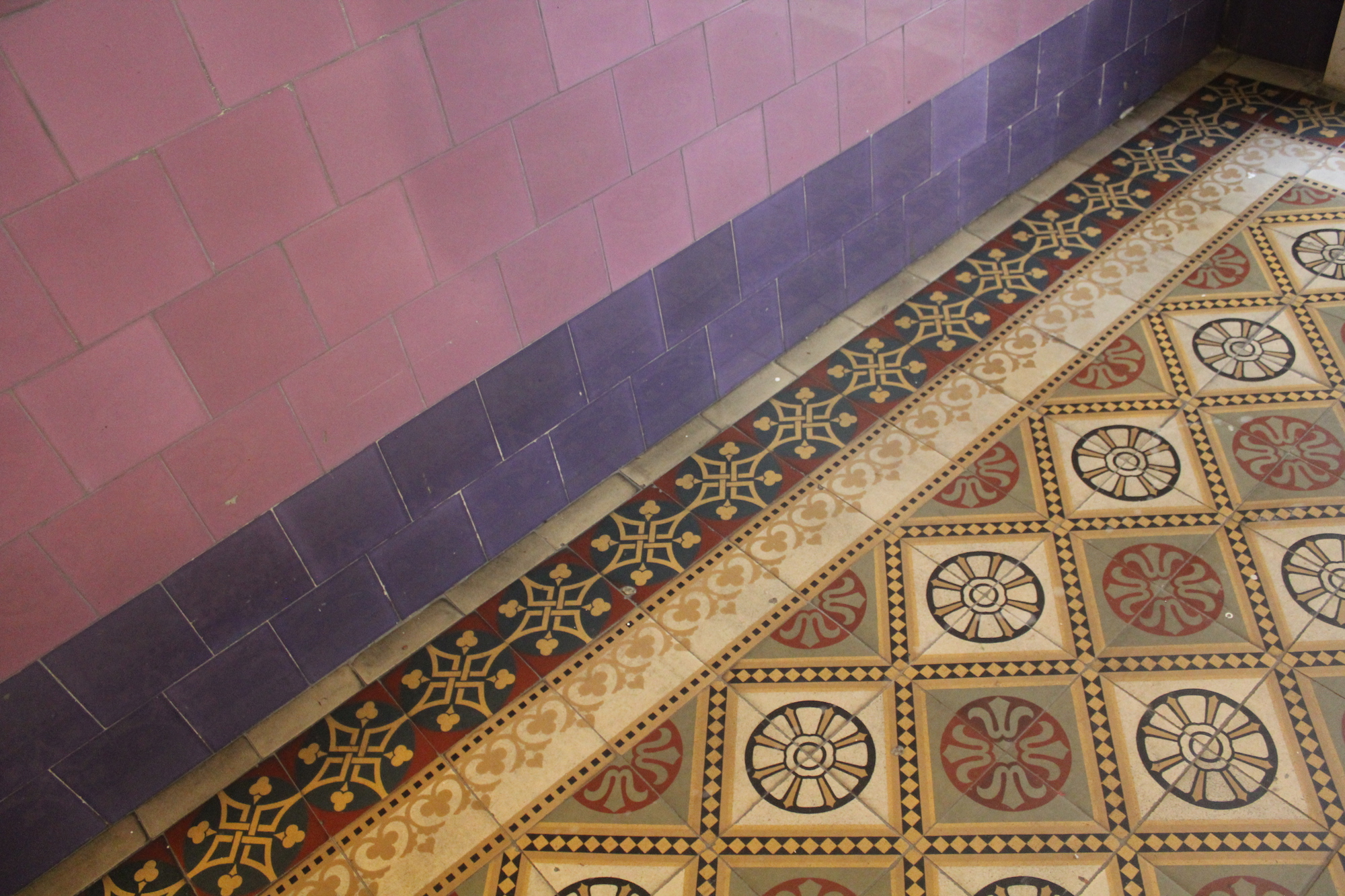 Tiles in an apartment building in Budapest