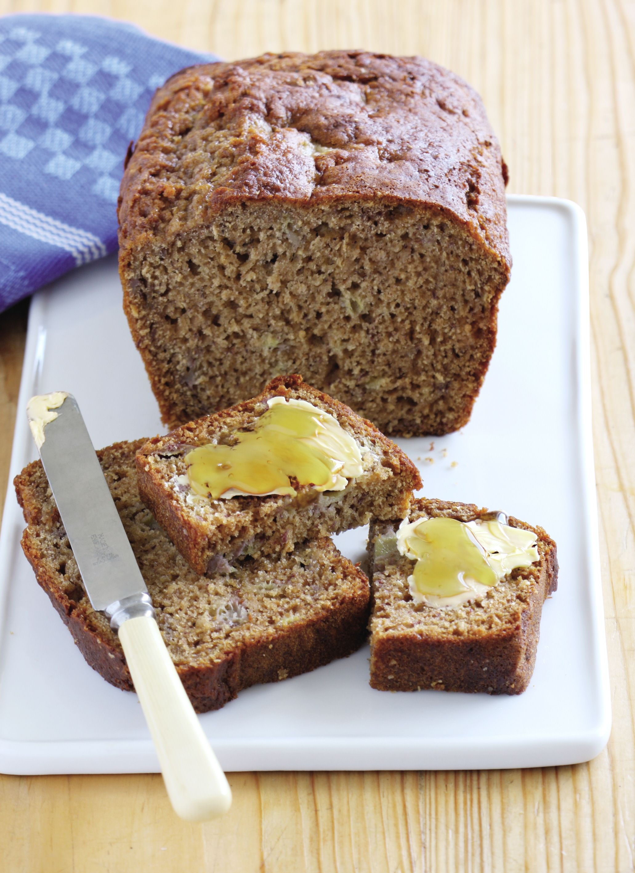 Freshly baked banana bread cooling down in the window at London Coffee Society