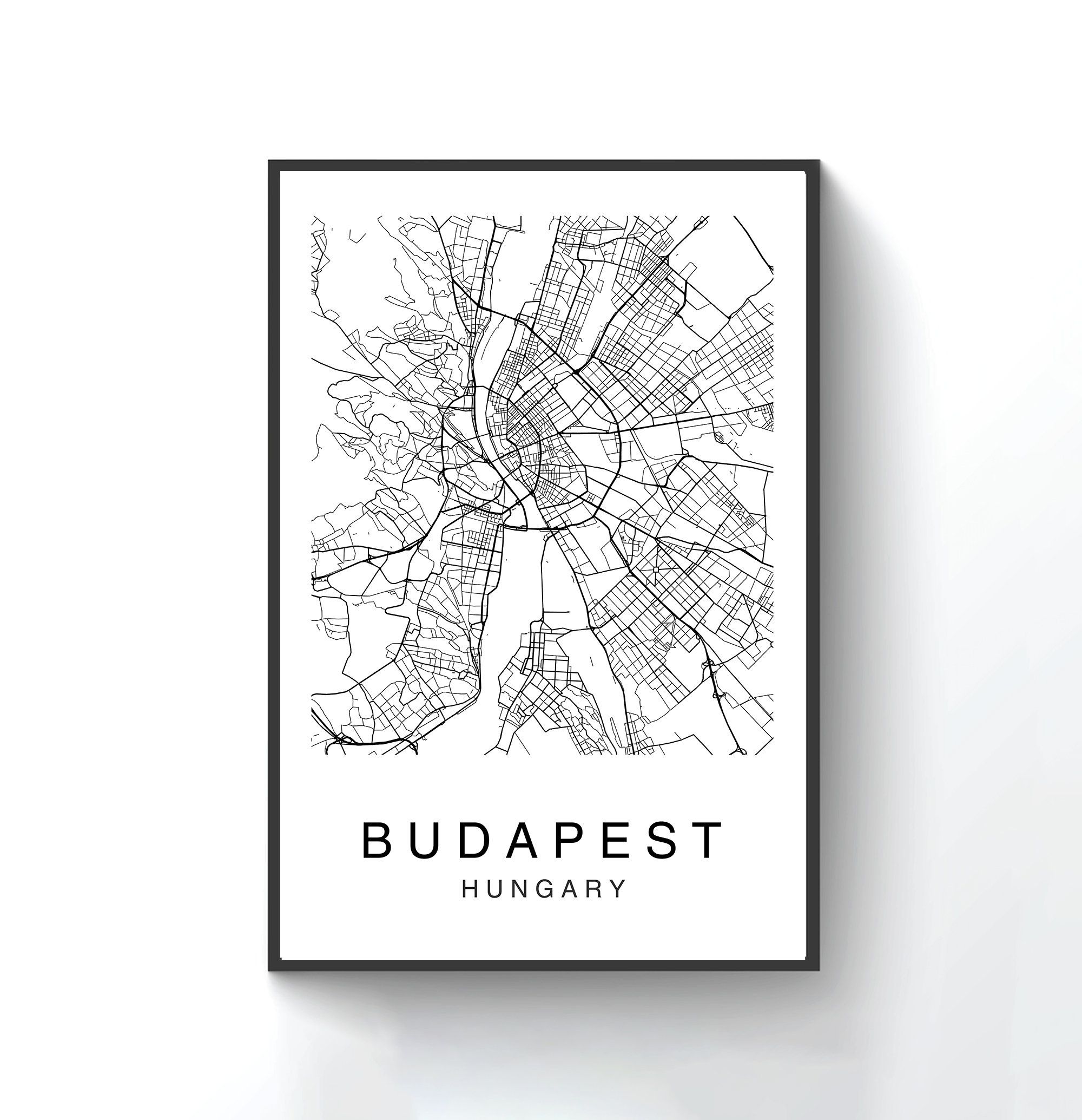 Modern Map Art Budapest