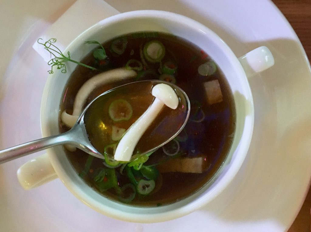 Mushroom consommé by Société demo on the Hold street market