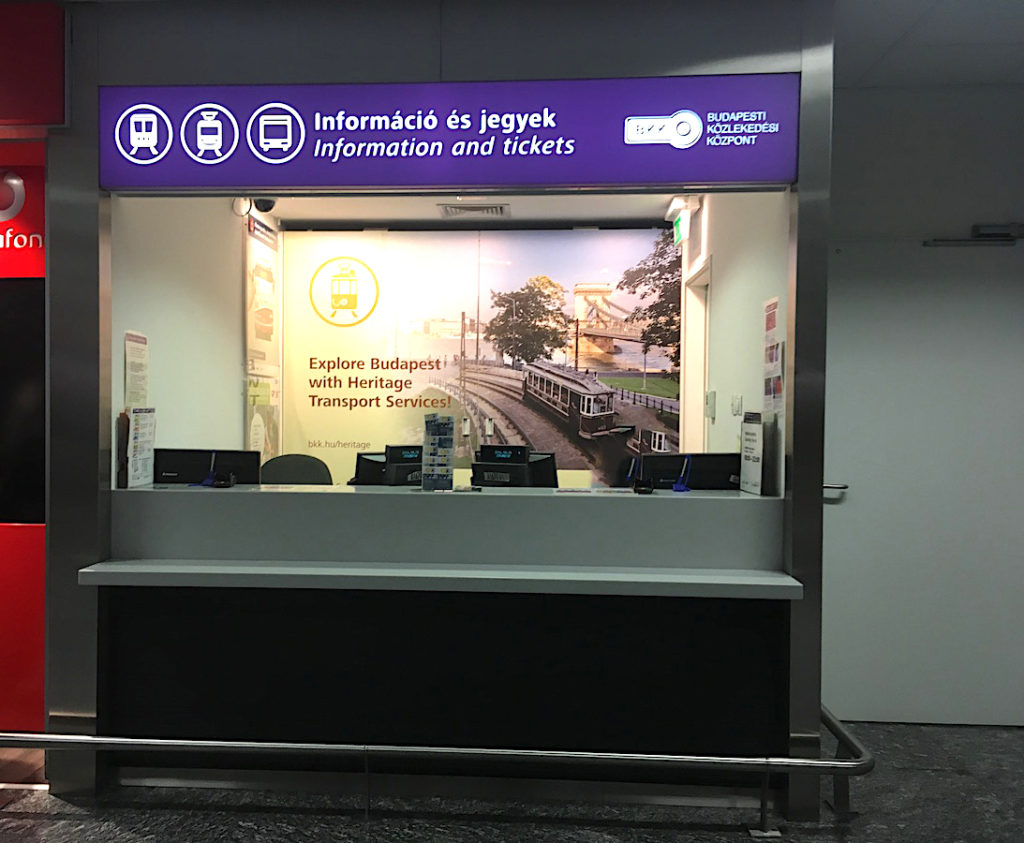 Ticket booth for the public transportation in Budapest