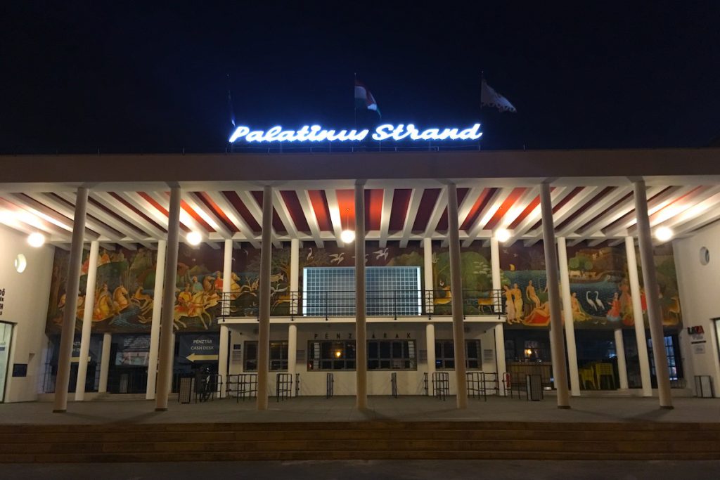 The main entrance of the Palatinus Baths, renovated in 2017