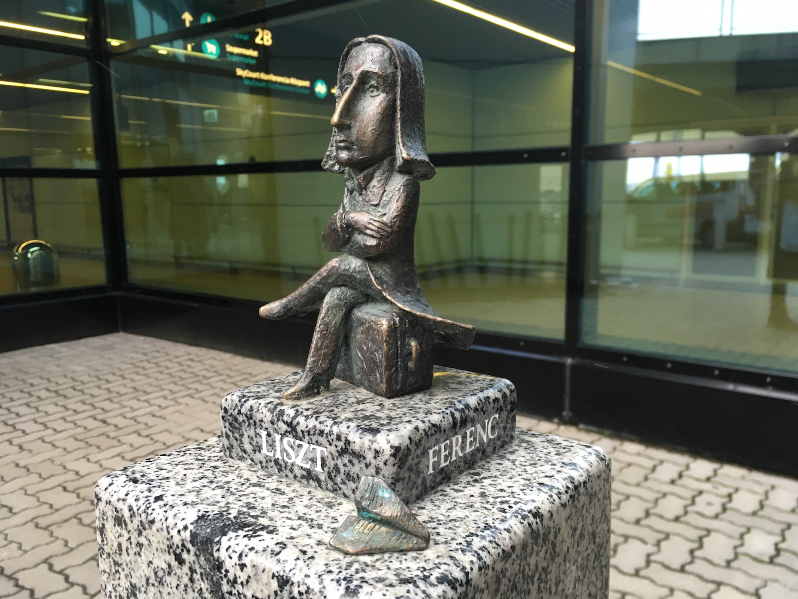 Franz Liszt sculpture at the Budapest Airport