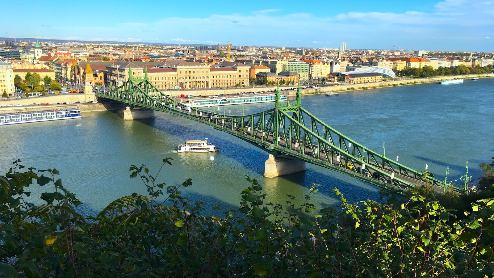 Liberty Bridge, Budapest, as seen from the Buda side