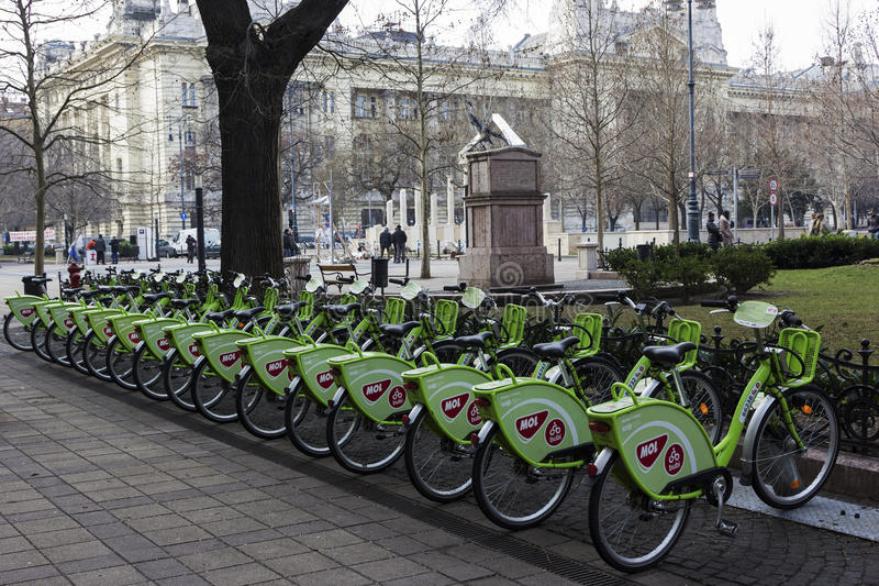 Public bikes in Budapest