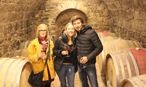 Wine tasting in a cellar on a wine tour to Etyek, Hungary