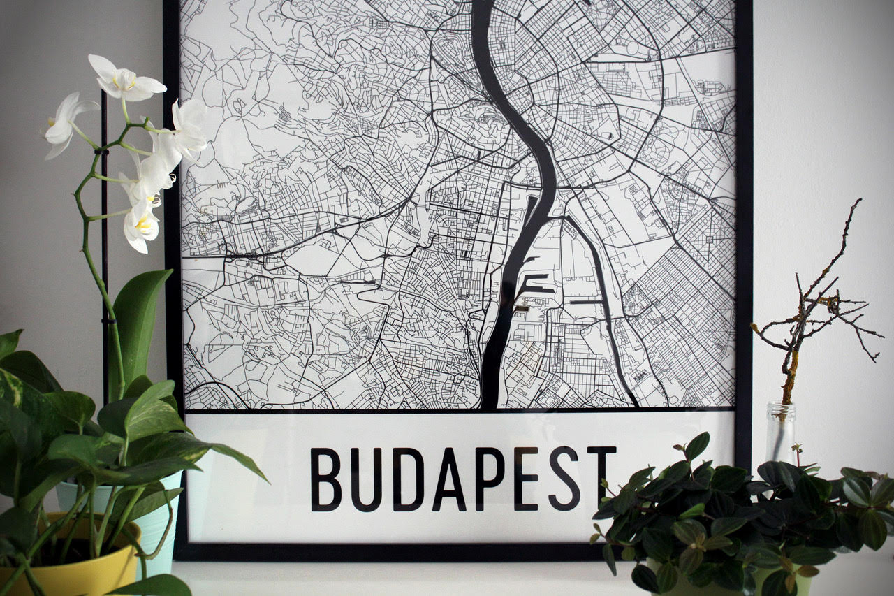 Modern Map Art Budapest