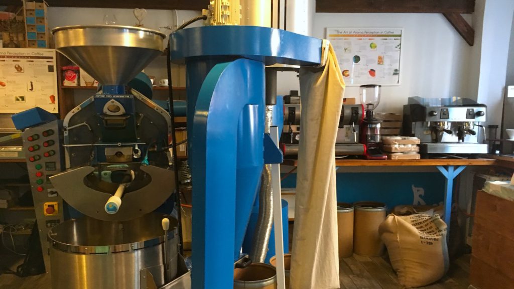 Blue Bird coffee roastery in Budapest, as seen on a Private Tour with Budapest 101